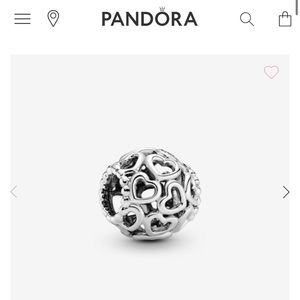 AUTHENTIC Pandora Hearts All Over Charm